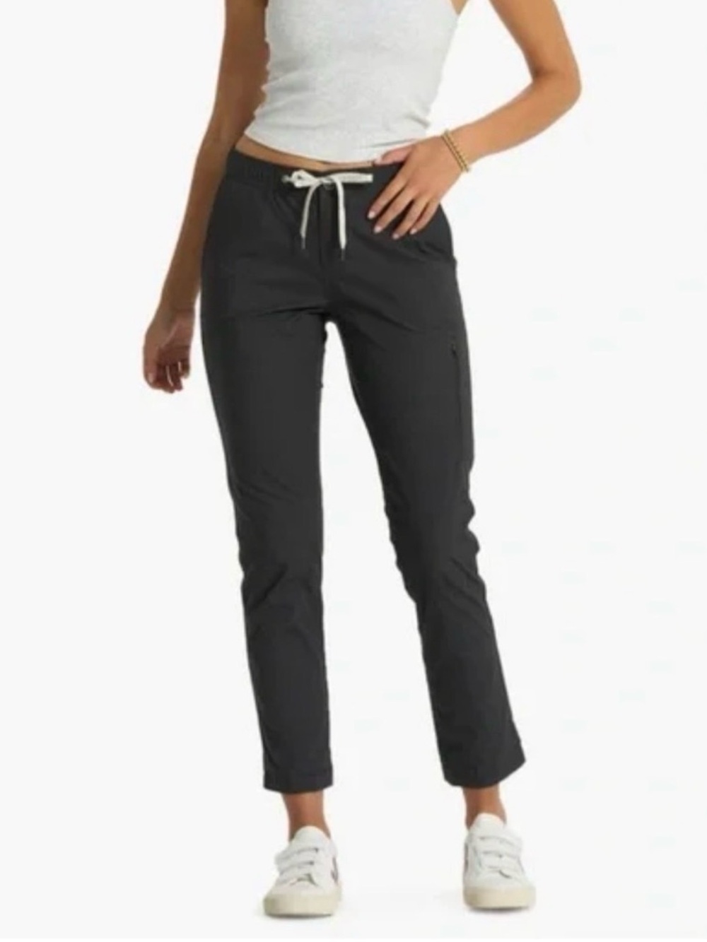 Vuori Women's Ripstop Pants Charcoal Gray Drawstring Pockets Size XL